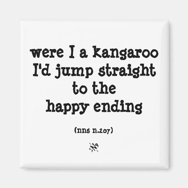 Känguru und Glück Magnet (Vorne)