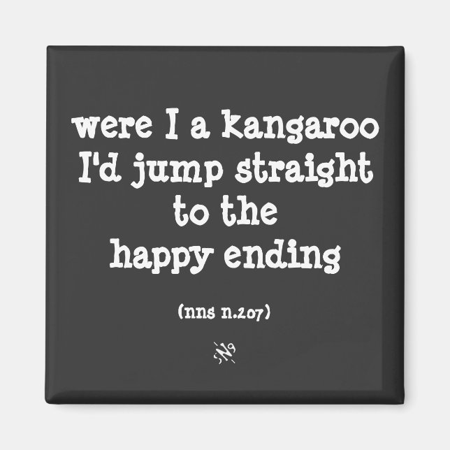 Känguru und Glück Magnet (Vorne)