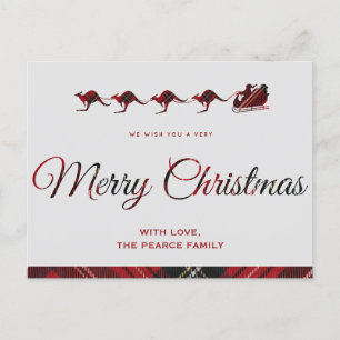 Känguru-Weihnachtskarten, Santas Schlitten Austral Postkarte