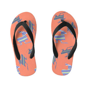 Kängurus auf Pfirsichkids Sommerflip Flops Kinderbadesandalen
