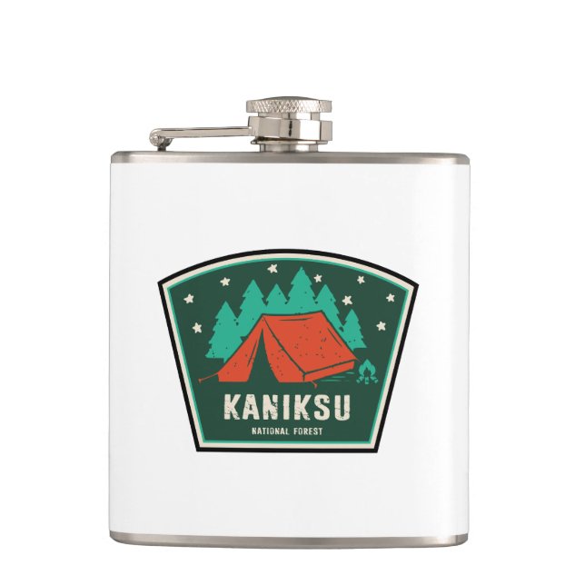 Kaniksu National Forest Idaho Camping Flachmann (Vorderseite)