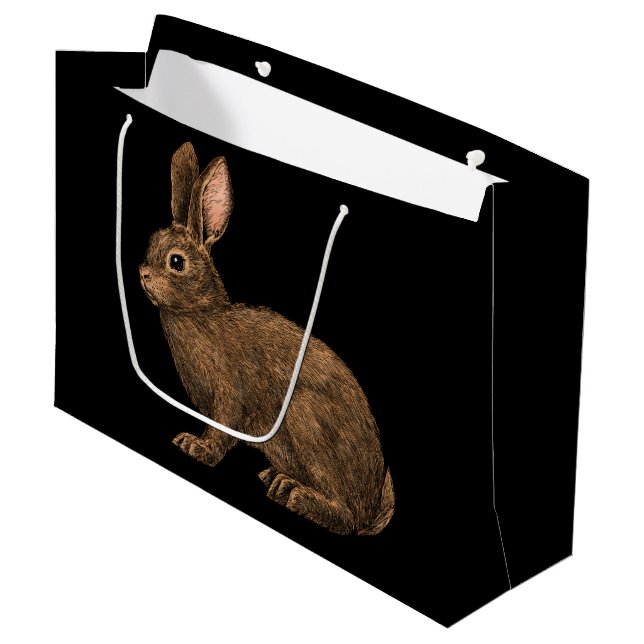 Kaninchen 2 große geschenktüte (Vorderseite Schrägansicht)
