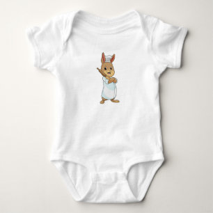 Kaninchen als Baker mit Rolling-Button Baby Strampler