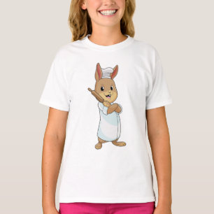 Kaninchen als Baker mit Rolling-Button T-Shirt