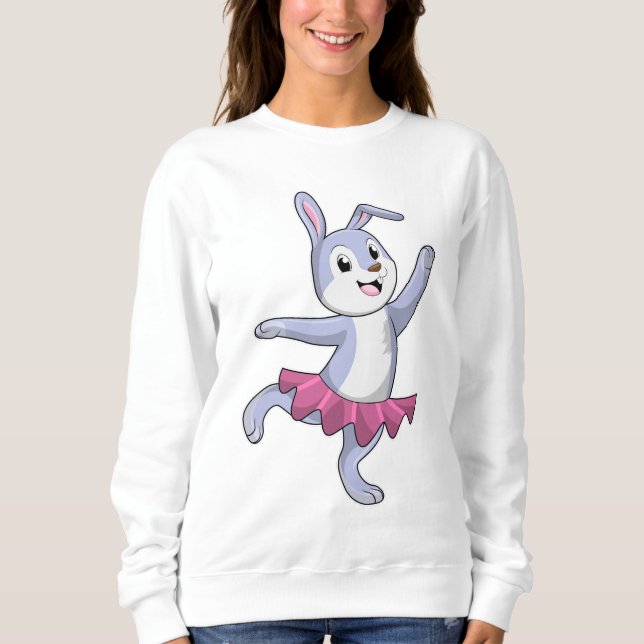 Kaninchen als Ballerina im Ballett Sweatshirt (Vorderseite)