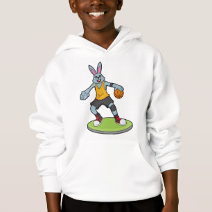 Kaninchen als Basketballspieler mit Basketball Hoodie