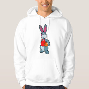 Kaninchen als Basketballspieler mit Basketball Hoodie