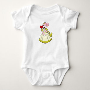Kaninchen als Braut mit Hochzeitskleid.PNG Baby Strampler