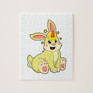Kaninchen als Einhorn Puzzle