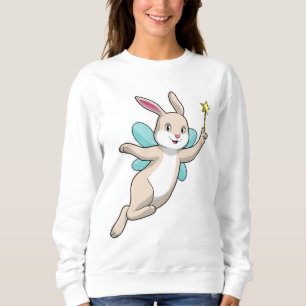 Kaninchen als Fee mit Zauberstab Sweatshirt
