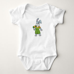 Kaninchen als Frisör Baby Strampler