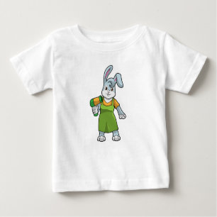Kaninchen als Frisör Baby T-shirt