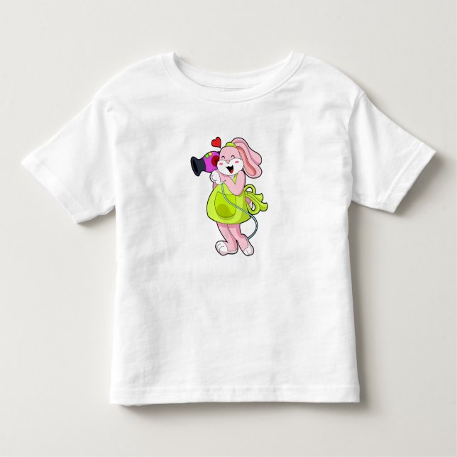 Kaninchen als Frisör Kleinkind T-shirt (Vorderseite)