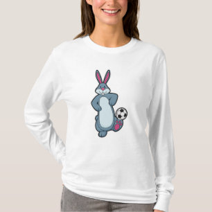 Kaninchen als Fußballspieler mit Fußball T-Shirt