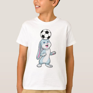 Kaninchen als Fußballspieler mit Fußball T-Shirt