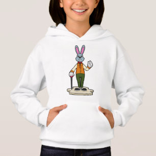Kaninchen als Gentleman mit Cane Hoodie