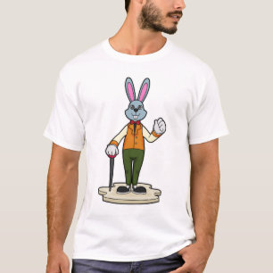 Kaninchen als Gentleman mit Cane T-Shirt