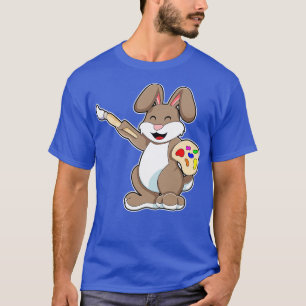 Kaninchen als Maler mit Pinsel T-Shirt