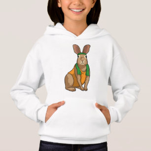 Kaninchen als Runner mit Handtuch Hoodie