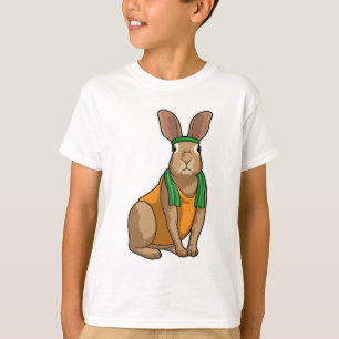 Kaninchen als Runner mit Handtuch T-Shirt