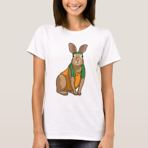 Kaninchen als Runner mit Handtuch T-Shirt