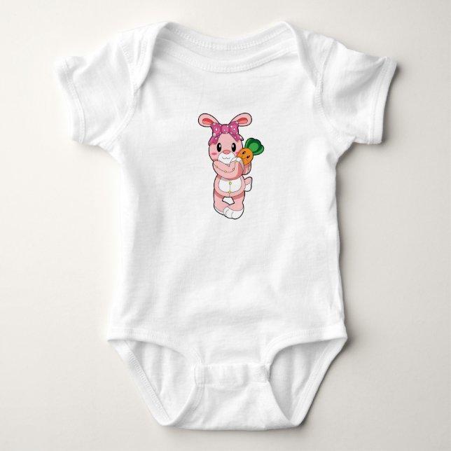 Kaninchen als Spielzeug Baby Strampler (Vorderseite)