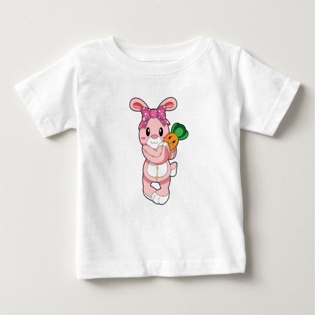 Kaninchen als Spielzeug Baby T-shirt (Vorderseite)