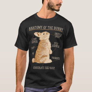 Kaninchen Anatomie Bunny Liebhaber Tierbesitzer T-Shirt