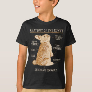 Kaninchen Anatomie Bunny Liebhaber Tierbesitzer T-Shirt