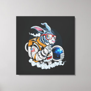 Kaninchen Astronauten Status Stretched Canvas Prin Leinwanddruck