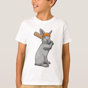 Kaninchen auf Cricket mit Cricket-Schläger T-Shirt
