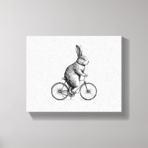Kaninchen auf dem Bike Bunny Bicycle Men W Leinwanddruck