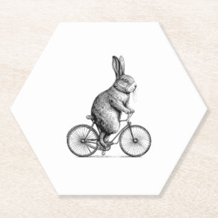 Kaninchen auf dem Bike Bunny Bicycle Men W Untersetzer