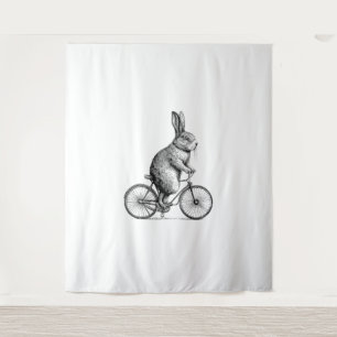 Kaninchen auf dem Bike Bunny Bicycle Men W Wandteppich