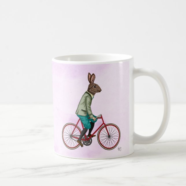 Kaninchen auf dem Fahrrad 3 Tasse (Rechts)