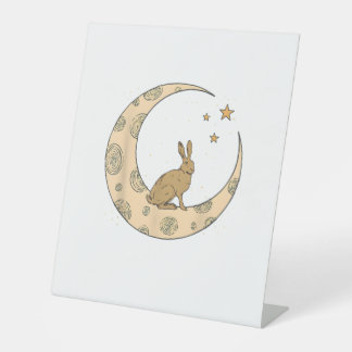 Kaninchen auf dem Mond Sockelschild