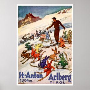 Kaninchen auf St. Anton, Tirol, Österreich Poster