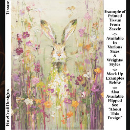 Kaninchen auf Wiese der Wildblumen EE3L Entdeckung Seidenpapier