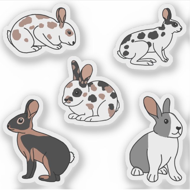 Kaninchen Aufkleber (Vorderseite)