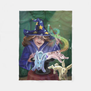 Kaninchen aus einer Hat-Magie Fleecedecke