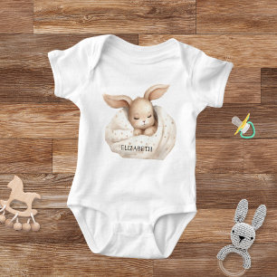 Kaninchen Baby Mädchen beige süß Strampler