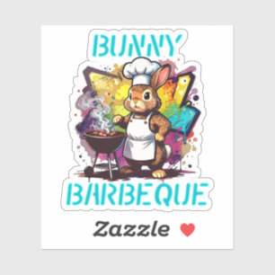 Kaninchen Barbeque Aufkleber