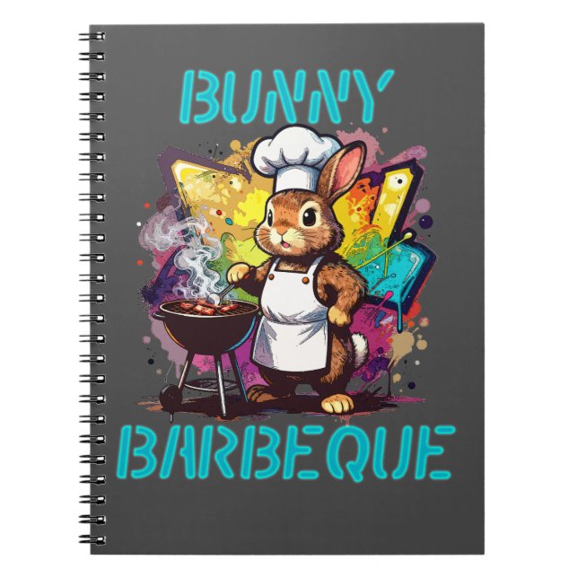 Kaninchen Barbeque Notizblock (Vorderseite)
