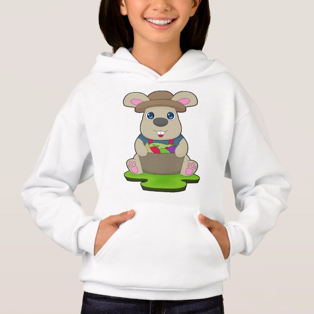 Kaninchen Bauer Frucht Hoodie (Vorderseite)