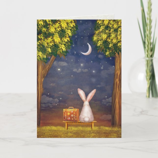Kaninchen-Beileids-Karte Karte (Vorderseite)