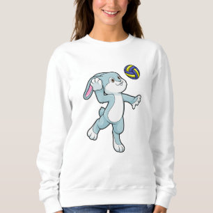 Kaninchen beim Sport mit Volleyball Sweatshirt