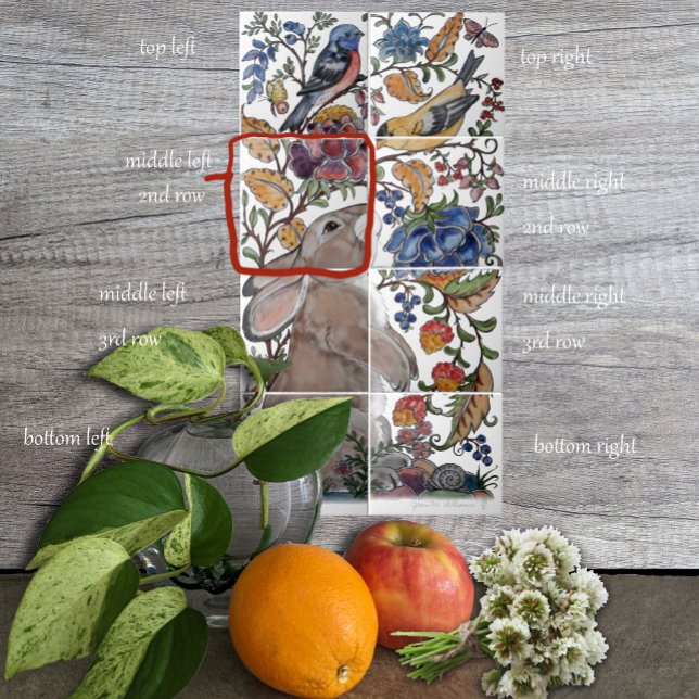 Kaninchen Bird Jacobobohne Florentiner Tile Mural  Fliese (Von Creator hochgeladen)