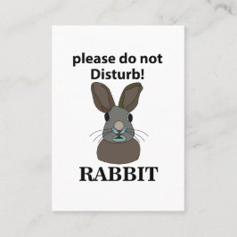 Kaninchen Bitte stören Sie nicht das sonnige Kanin Visitenkarte