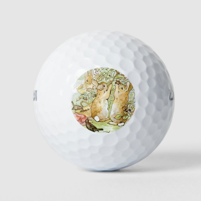 Kaninchen: BlackBerry Picking (Beatrix Potter) Golfball (Vorderseite)