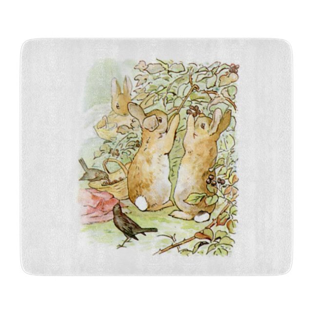 Kaninchen: BlackBerry Picking (Beatrix Potter) Schneidebrett (Vorderseite)
